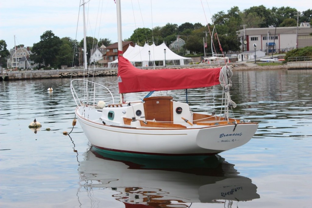 Bramisole sits resting in front of theHerreshoff waterfront