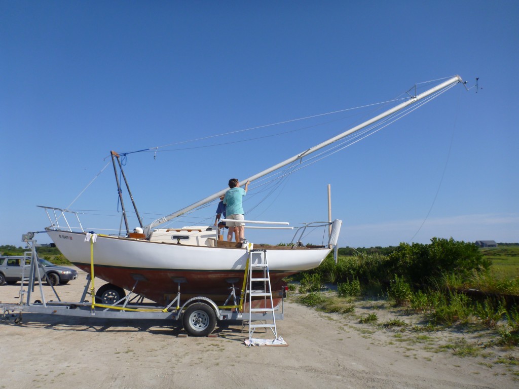 Raising The Mast at 3rd Beach