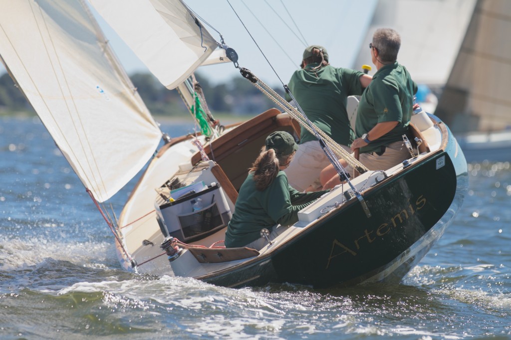 Ruth, Pat, and Bernie focus while racing Artemis